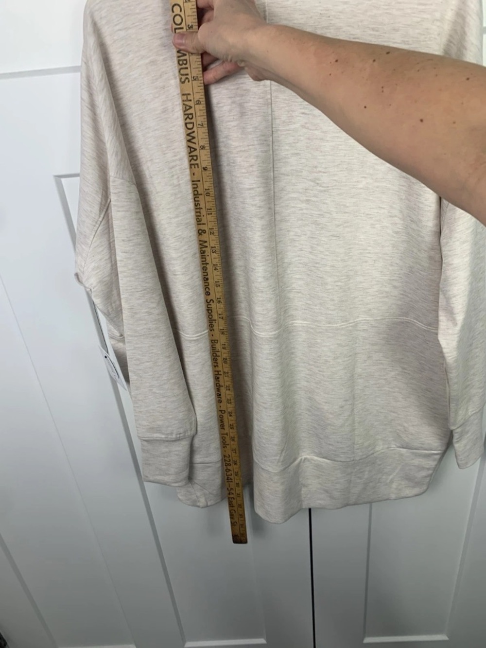 NWT Yogalicious SMALL London Open Front Scuba Knit Cardigan Oatmeal - Picture 5 of 7